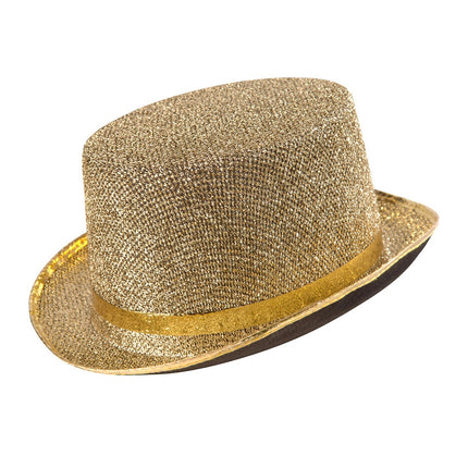 Sombrero de copa dorado