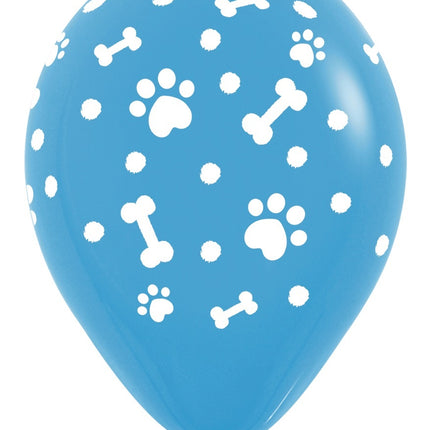 Globos Paw Prints Boy Mix 30cm 25pcs