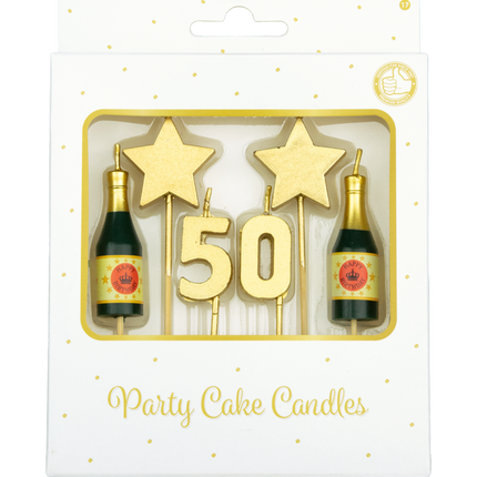 Velas 50 Años Champán 17,5cm