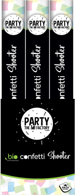 Cañón de confeti Bio de colores 40 cm