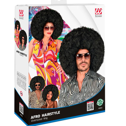 Peluca Negra Maxi Afro