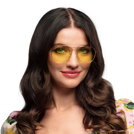 Gafas Neon 80S Azul Amarillo