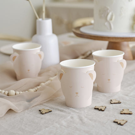 Vasos de Baby Shower Teddy 8pcs