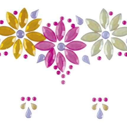 Pegatinas Cara Flores Neón
