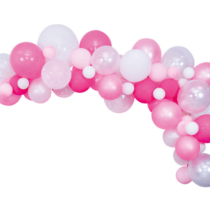 Arco de Globo Casero Set Rosa 4m