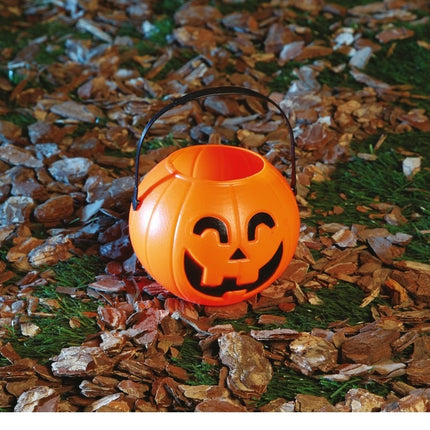 Cubo de caramelos de Halloween Calabaza 9cm