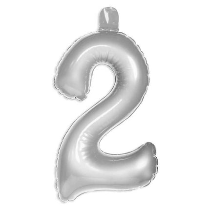 Hinchable Número 2 Plata 35cm