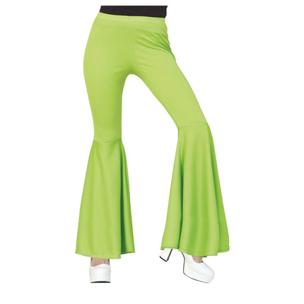 Pantalón Disco 70S Verde Mujer