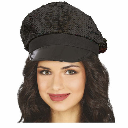 Gorro Negro Lentejuelas