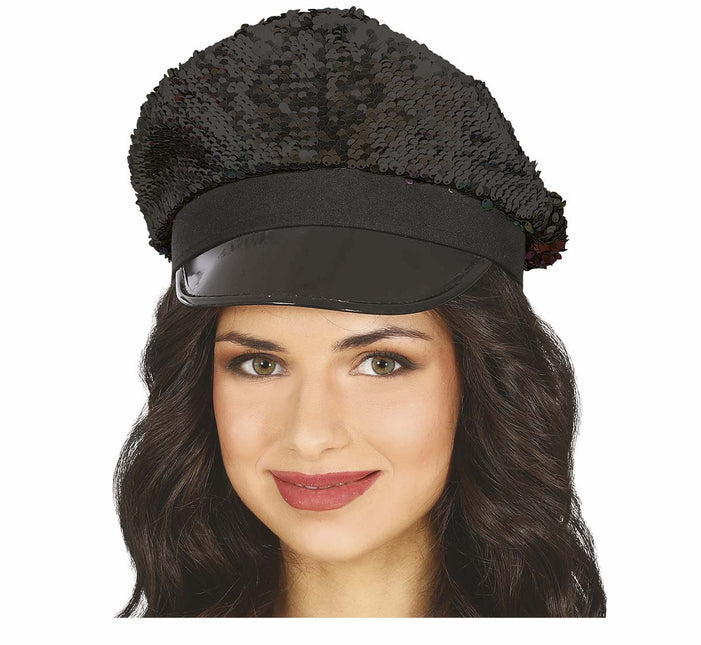 Gorro Negro Lentejuelas
