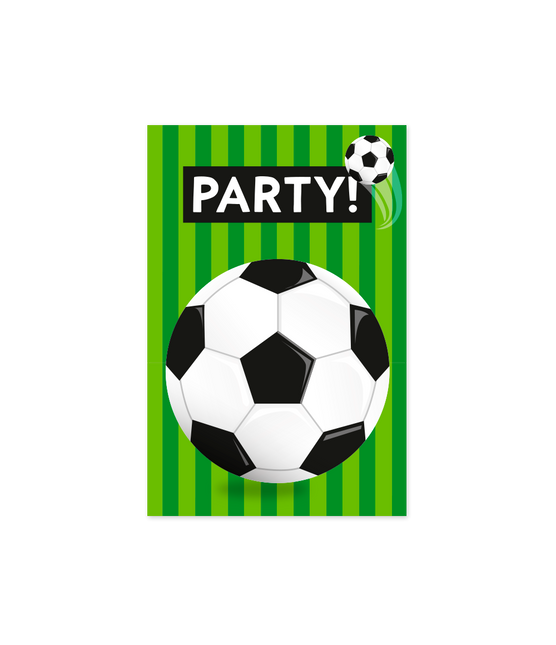 Invitaciones Fútbol Verde 6uds
