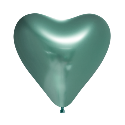 Globos Corazón Verde 30cm 6pcs