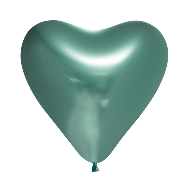 Globos Corazón Verde 30cm 6pcs