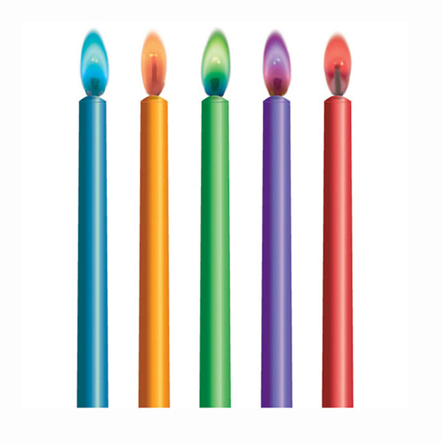 Velas de Cumpleaños Color Llama 6.4cm 10pcs
