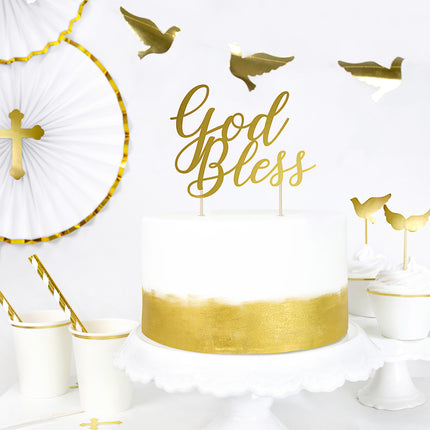 Adorno para tarta Dios Oro 27,5cm