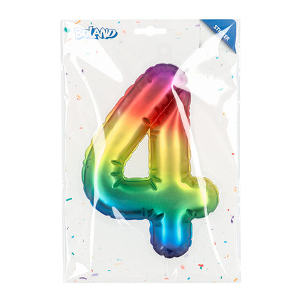 Pegatinas Arco Iris 4 Años Globo 20cm