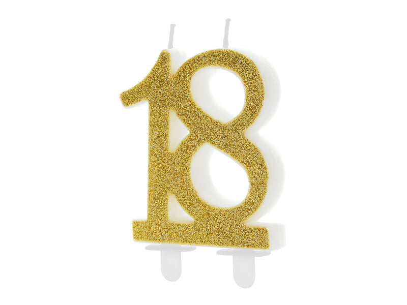 Vela 18 Años Oro 7,5cm