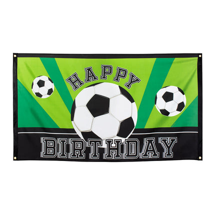 Bandera de fútbol Feliz Cumpleaños 1,5 m