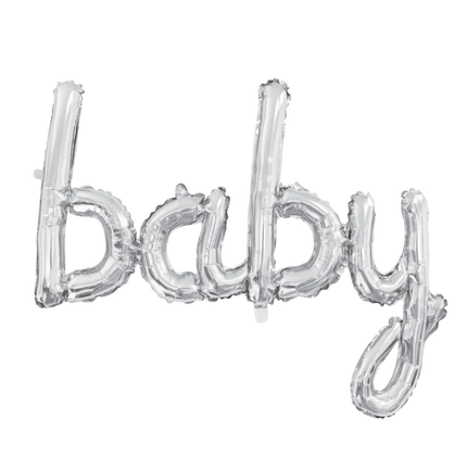 Globo Foil Baby Plata 1,19m vacío
