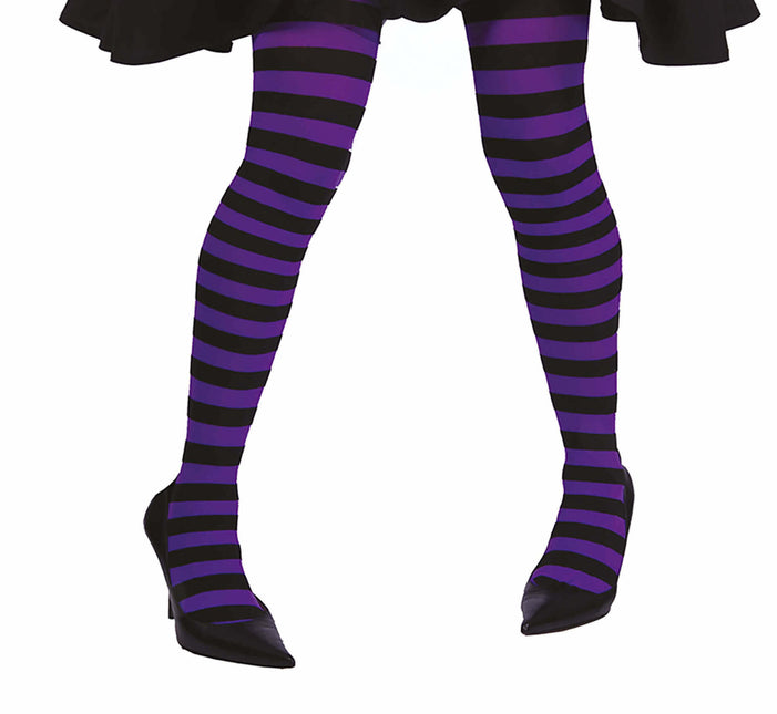 Legging morado a rayas
