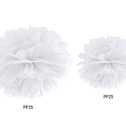 Pompón Blanco 35cm
