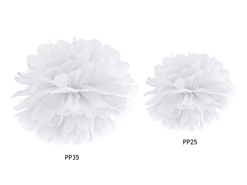 Pompón Blanco 35cm