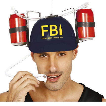 Soporte Cerveza Casco Fbi
