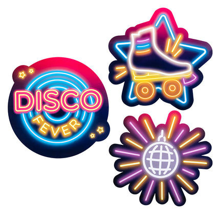 Set de decoración Disco 3 piezas