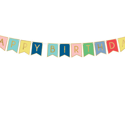 Banner Feliz Cumpleaños Coloreado 1,75m