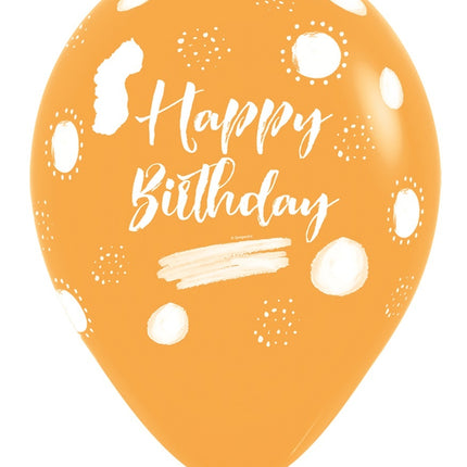 Globos Feliz Cumpleaños Terra Natural Mix 30cm 25pcs