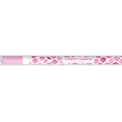 Cañón de confeti Pétalos de rosa rosa 80cm