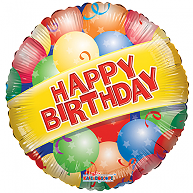 Globo de Helio Globos Feliz Cumpleaños Banner 45cm vacio