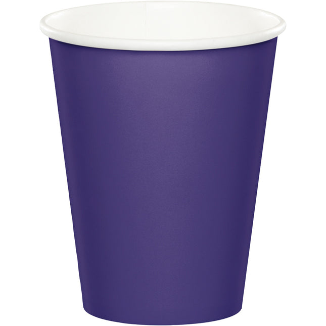Vasos morados 256 ml 24 uds.