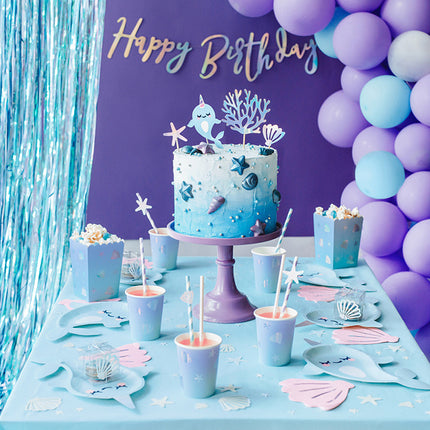 Cake topper Criaturas marinas 15,5cm 4pcs