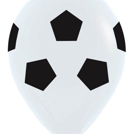 Globos de Modelismo Balón de Fútbol Blanco 30cm 12pcs