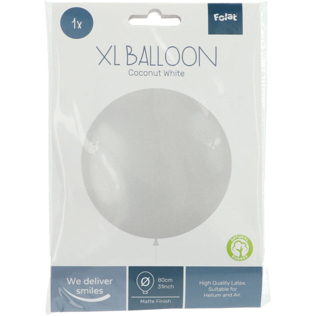 Globo Coco Blanco 80cm
