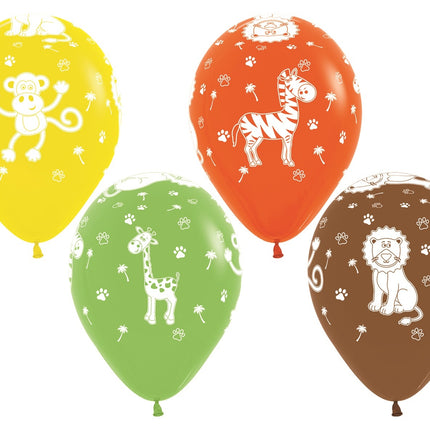 Globos Jungle Animals Mix 30cm 25pcs