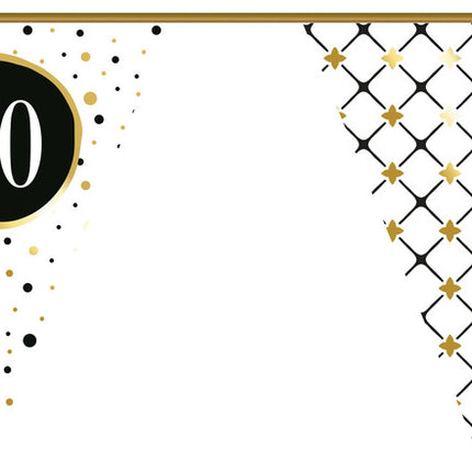 Guirnalda 90 Años Oro Negro 6m