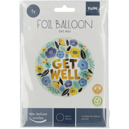 Globo de Helio Get Well Flowers Vacío 45cm