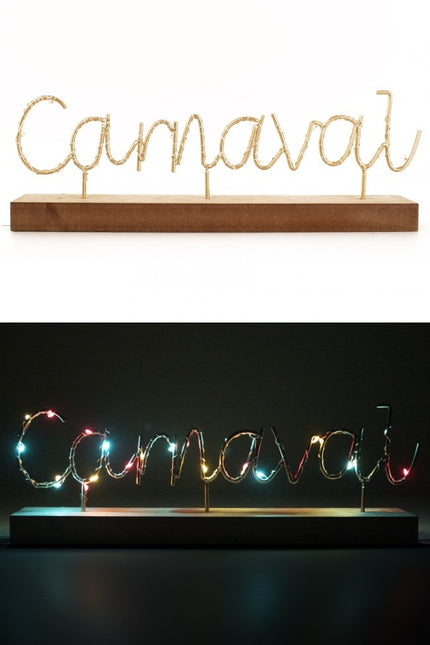 Estante Con Texto Carnaval Iluminado