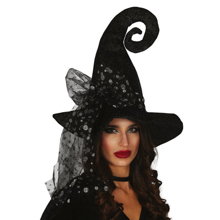 Sombrero de bruja de Halloween Punto Rizado