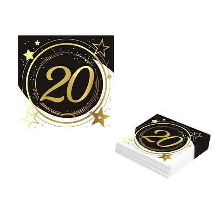 Servilletas 20 Años 33cm 12uds