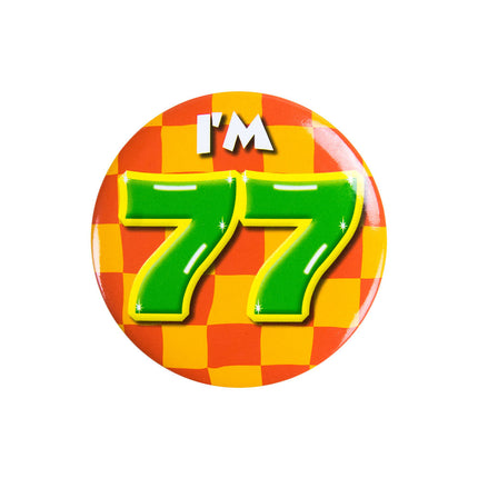 Tengo 77 Botón 77 Años 5,5cm