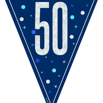50 Años Guirnalda Azul 2,5m