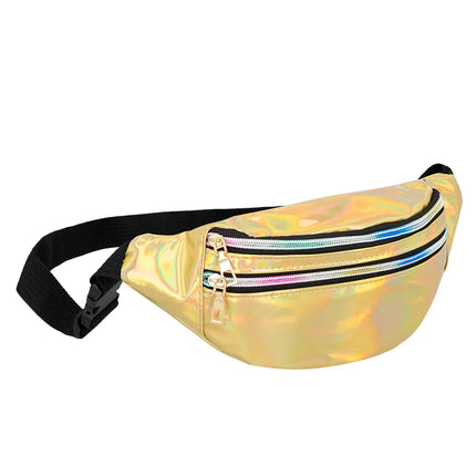Bolsa de cadera dorada Holográfica