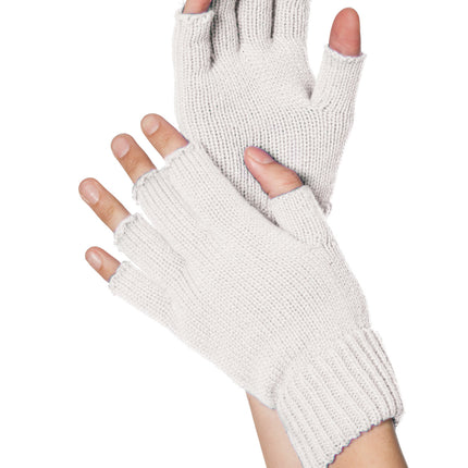 Guantes blancos sin dedos