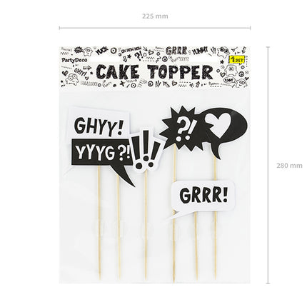 Cake topper Monstruo 20.5cm 6pcs