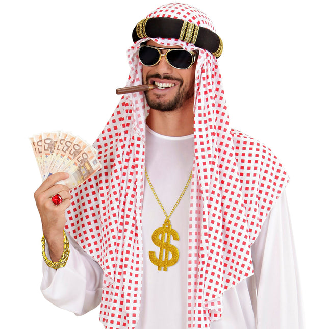 Set de accesorios de rapero Oro 3 piezas