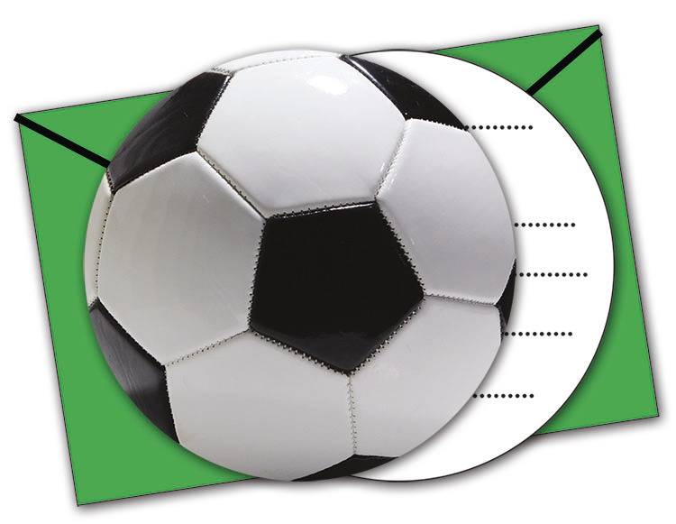 Invitaciones Fútbol Decoración 6pcs