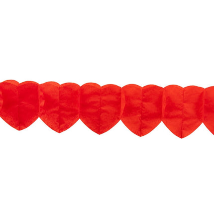 Guirnalda Corazones Rojos 2,5 m